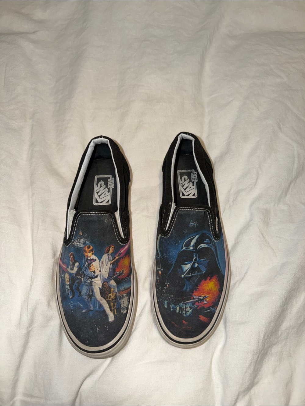 Vans Black Star Wars Graphic Slip-On Sneakers